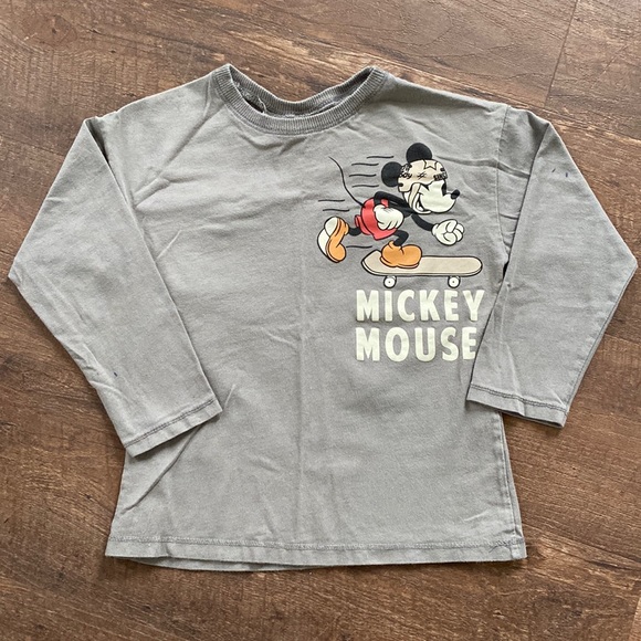 Zara Kids Mickey Mouse Long Sleeve Tee - Picture 1 of 9